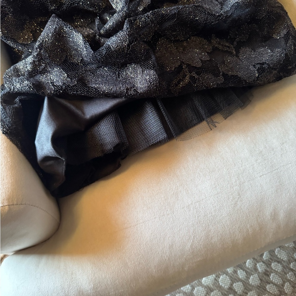 B. Darlin Black Lace Shimmer Fit & Flare Party Dress | Size 5/6 - Picture 8 of 11